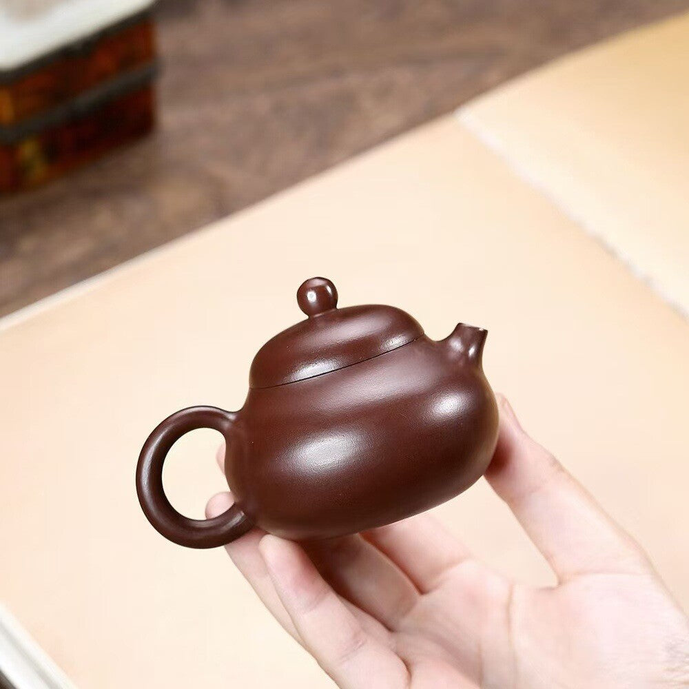100ml Small Tea Pot Real Yixing Zisha Purple Zhu Clay Marked Pot Kungfu Tea Pots