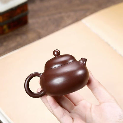 100ml Small Tea Pot Real Yixing Zisha Purple Zhu Clay Marked Pot Kungfu Tea Pots