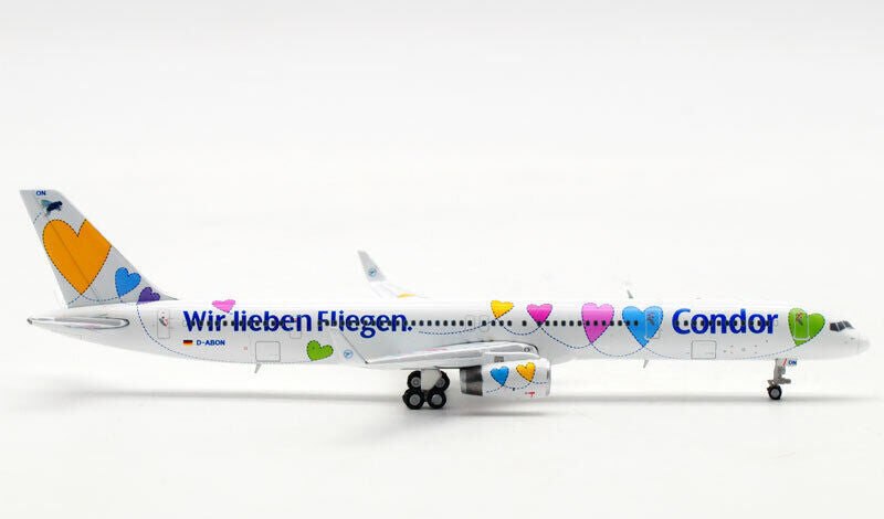 1:400 JC WINGS Condor Wir Lieben Fliegen B757-300 Passenger Plane Diecast Model