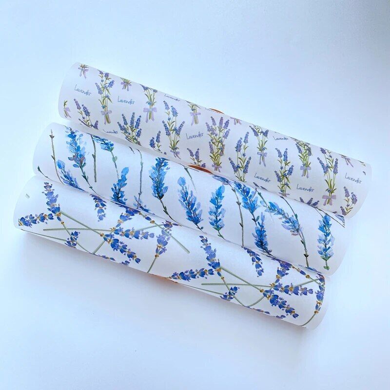Homemade Soap Packing Paper 100 Sheet Lavender Translucent DIY Wrapper 14.5x21cm