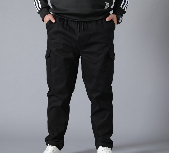 Men's Straight Baggy Casual Pants Large Size Overalls Outdoors Comfort Trousers