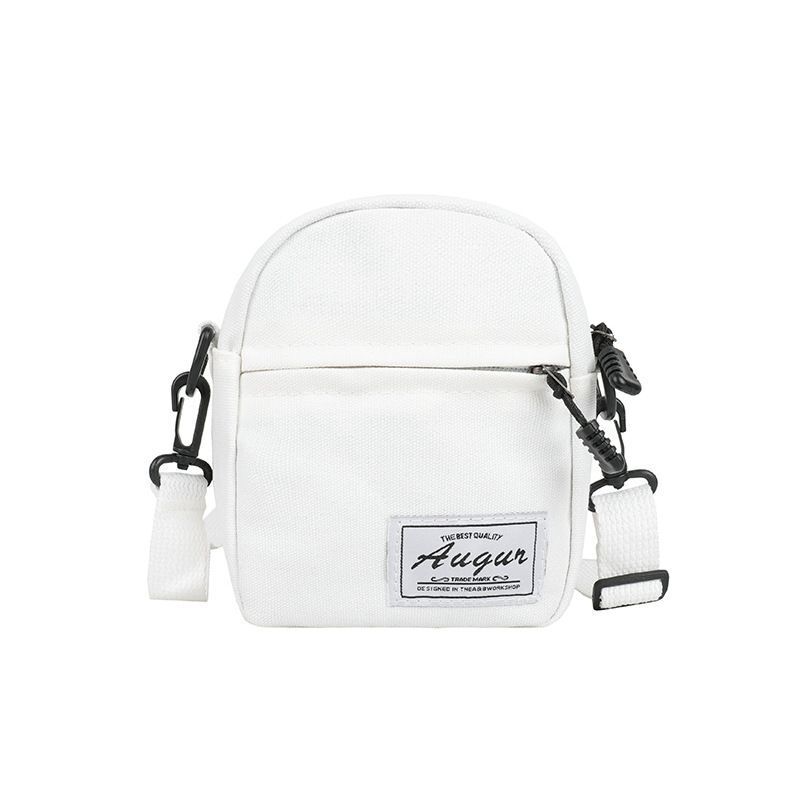 Shoulder Bag Pure Color Tote Outdoor Bag Canvas Handbag Zipper Messenger Bags