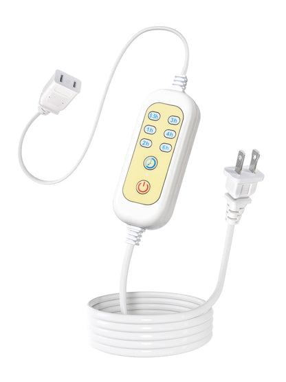 Extension Cord with Timer - X1, Auto-Off Switch for Electric Wax Warmer, 6 Optio