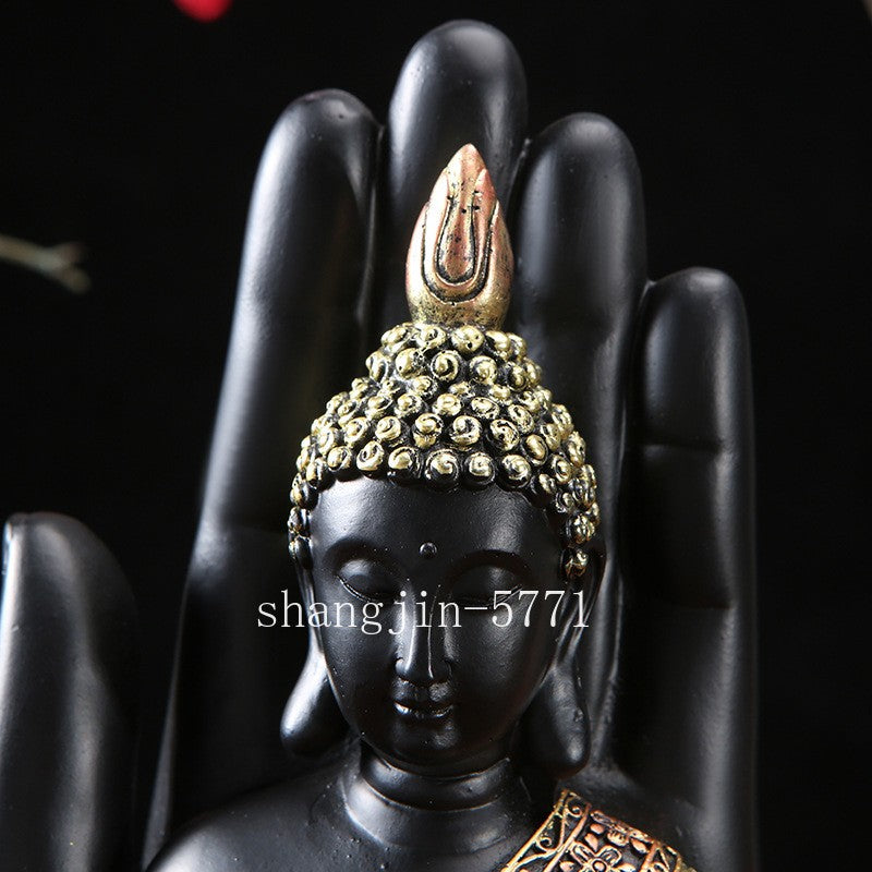 7" New Palm Resin Buddha Sculpture in The Handicraft Buddha Sculpture Collect