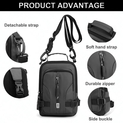 Men Sling Bag Chest Bag Cross Body Handbag Shoulder Pack Sports Travel Backpack