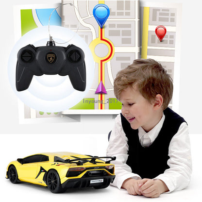 Remote Control Car 1/24 Lamborghini Aventador SVJ Model Toy Car RC Cars Yellow