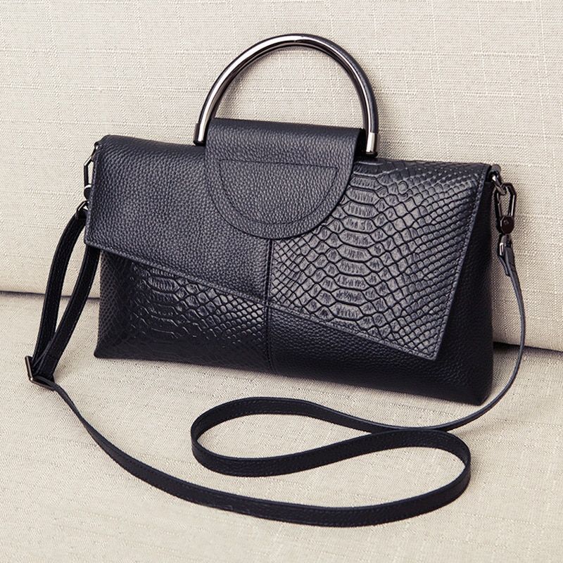 Crocodile Pattern Genuine Leather Crossbody Purse Small Shoulder Bag Handbag 1PC