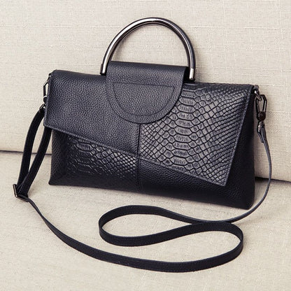 Crocodile Pattern Genuine Leather Crossbody Purse Small Shoulder Bag Handbag 1PC