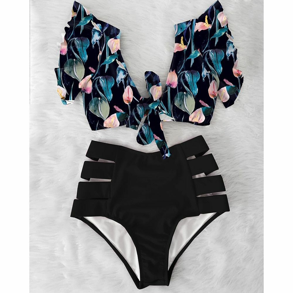 Women Swimsuit Swimwear High Waist Bikini Sexy Push Up Plus Size Bathing Suits
