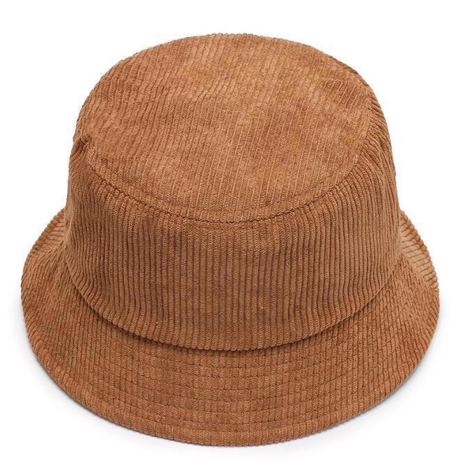 Corduroy Bucket Hat Cap Double-sided Fisherman's Cap Men Women