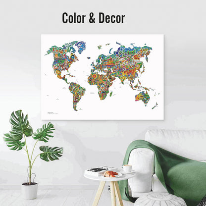 Coloring Poster- World Map