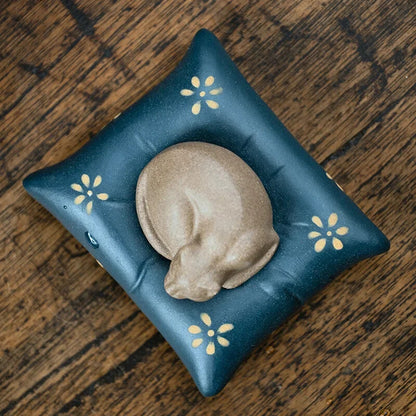 Yixing Purple Clay Tea Pet Ornaments Handmade Sculpture Crafts Home Teaware