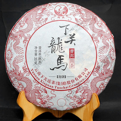 2016 Xiaguan tuocha LONGMA YUAN CHA Pu erh Tea Cooked Tee Puer Cake Black 357g