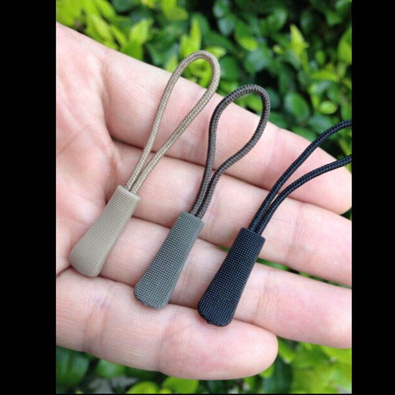 10PCS EDC Zipper Pulls Cord Rope Ends Lock Zip Clip Buckle For Bags -ca