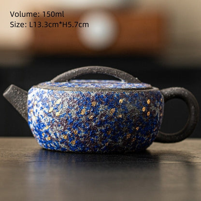 Crude Pottery Tea Pot Antique Style Chinese Ceramic Master Pot Handmade Craft