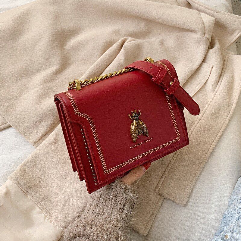 Handbag Retro Shoulder Bag Simple Synthetic Leather Crossbody Bag 20*9*19 CM 1PC