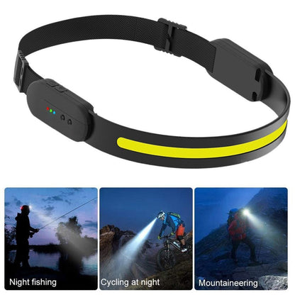 Led Induction Headlamp Cob Headlight Flashlight Bluetoothcompatible Rechargeable
