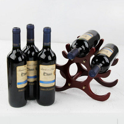 Bottle Holder Home Decoration 1Pc Wooden Red Wine Holder Mount Bar Display Shelf
