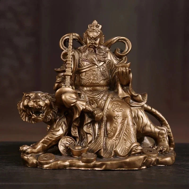 Resin Tiger God of Wealth Zhao Gongming Ornaments Home Decor