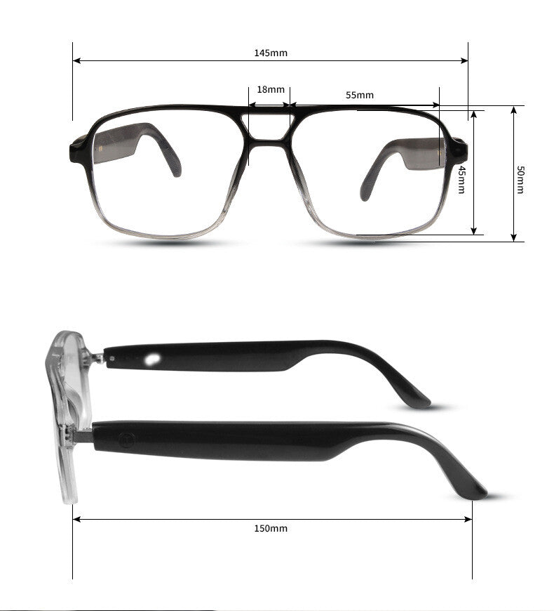 Fashion Bluetooth Audio Smart Glasses Wireless Sunglasses Dual Speaker Output