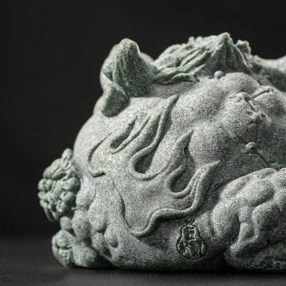 Chinese Stone Tea Pet Ornaments Toad Tea Figurine Sculpture Teaware Accessorie