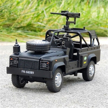 1:32 Land Rover Defender Reconnaissance Diecast Model Car Military Vehicle Toy