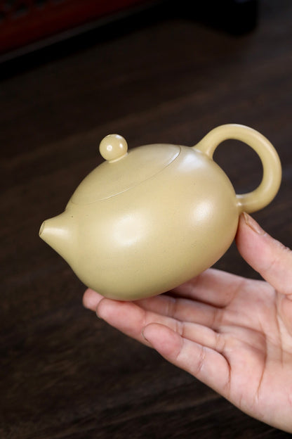 240cc Yixing Zisha Green Clay Original Benshan Lvni Handmade Xishi Puer Teapot