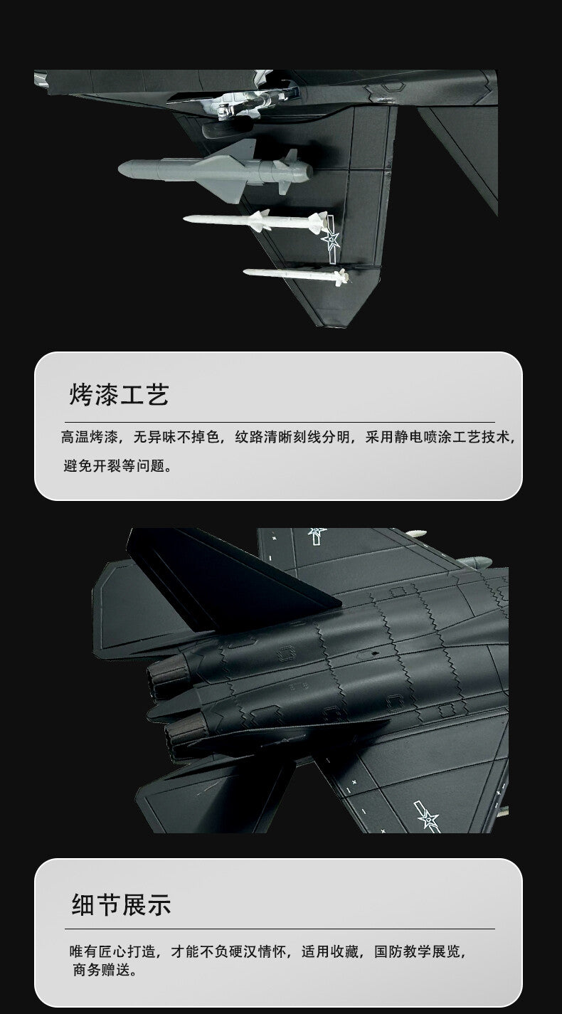 1:48 AF1 China J-31 Gyrfalcon Stealth FC-31 Fighter Plane Diecast Aircraft Model