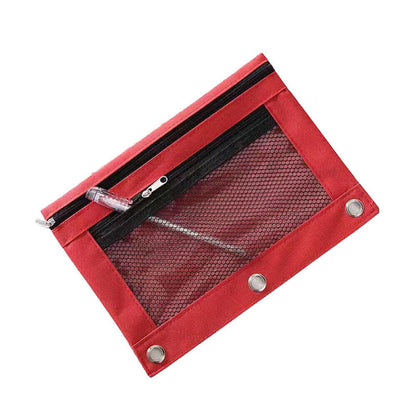 Mesh Pencil Pen Case Zipper Travel Pouch Cosmetic Bag Storage Stationery ಇ