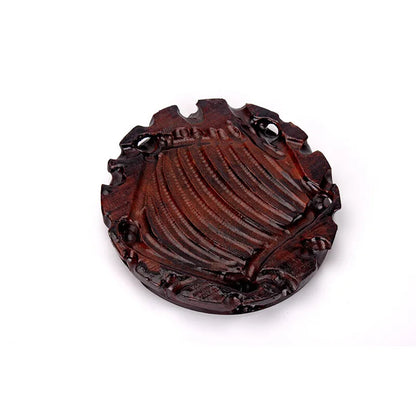 Chinese Style 10-16cm Wood Carving Round Base for Vase Teapot Statue Flowerpot