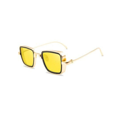 Vintage Steampunk Sunglasses Men Retro Metal Square Eyewear Trendy Women Shades