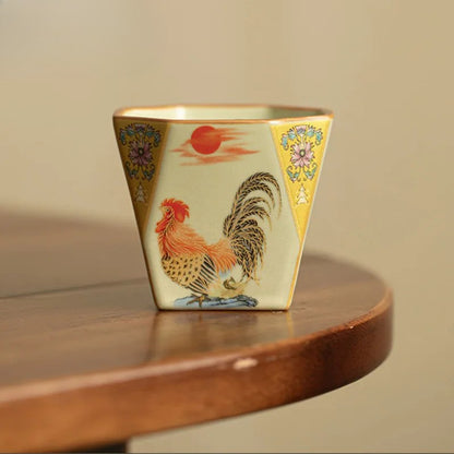 Porcelain Chicken Octagon Teacup Tea Bowl Water Jug Tea-tasting Fragrance