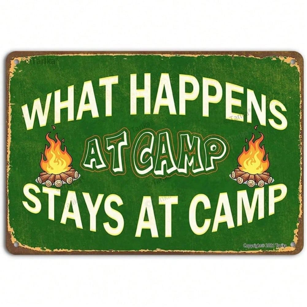 Vintage Tin Sign Still Applicable for Camping Funny Humorous Wall Art Gift