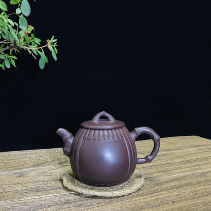 Chinese Yixing Zisha Clay Handmade Exquisite Teapot （劲竹 底款：徐汉棠）