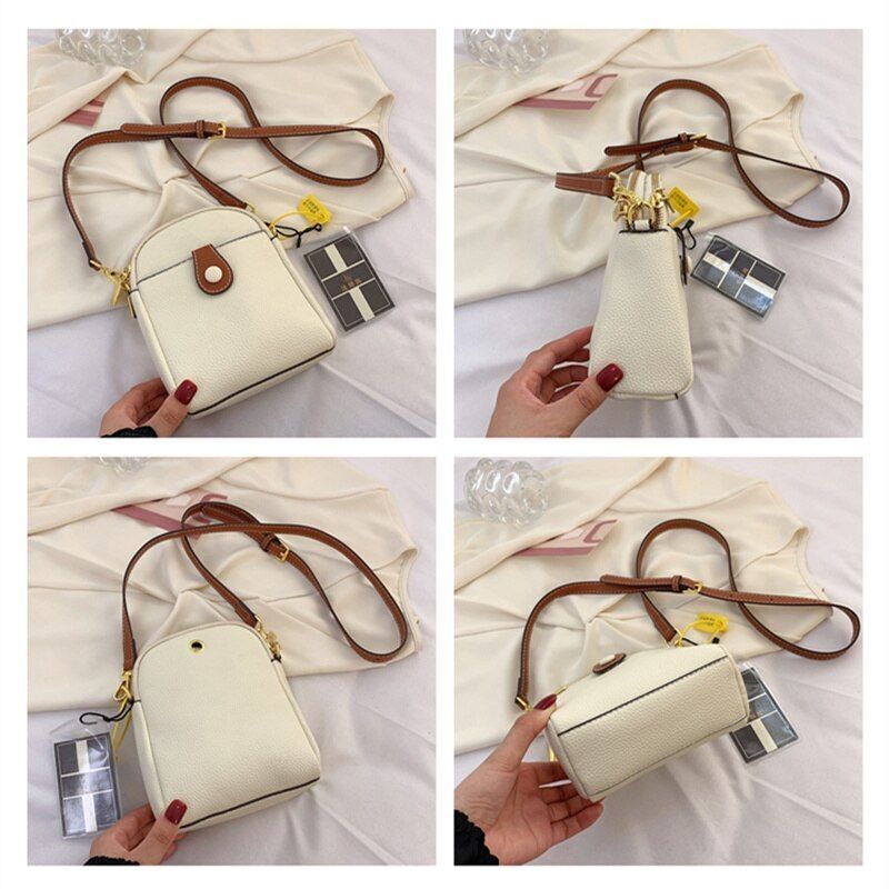 Genuine Cow Leather Bags Mini Messenger Bag Handbags Purse Small Shoulder Purse