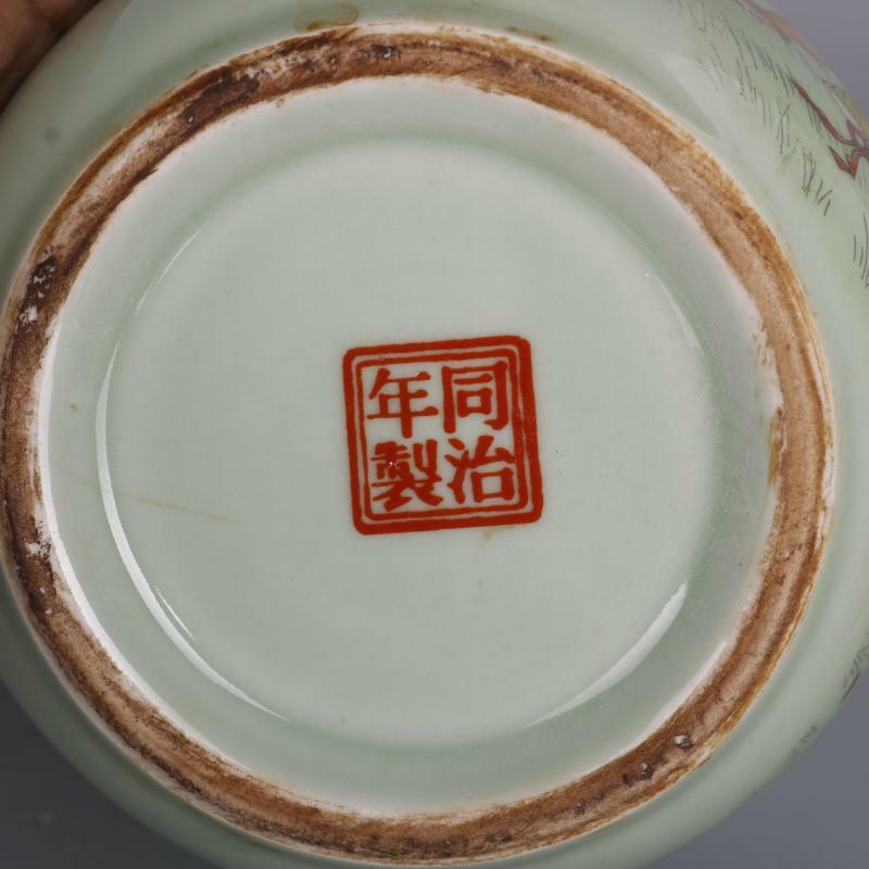 Pastel Baby Play Pattern Tea Pot Antique Craft Porcelain Home Chinese Ornament