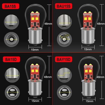 LED Bulb S35 800LM 2Pcs 1156 BA15S P21W 1157 BA15D BAY15D P21/5W BAU15S R5W Car