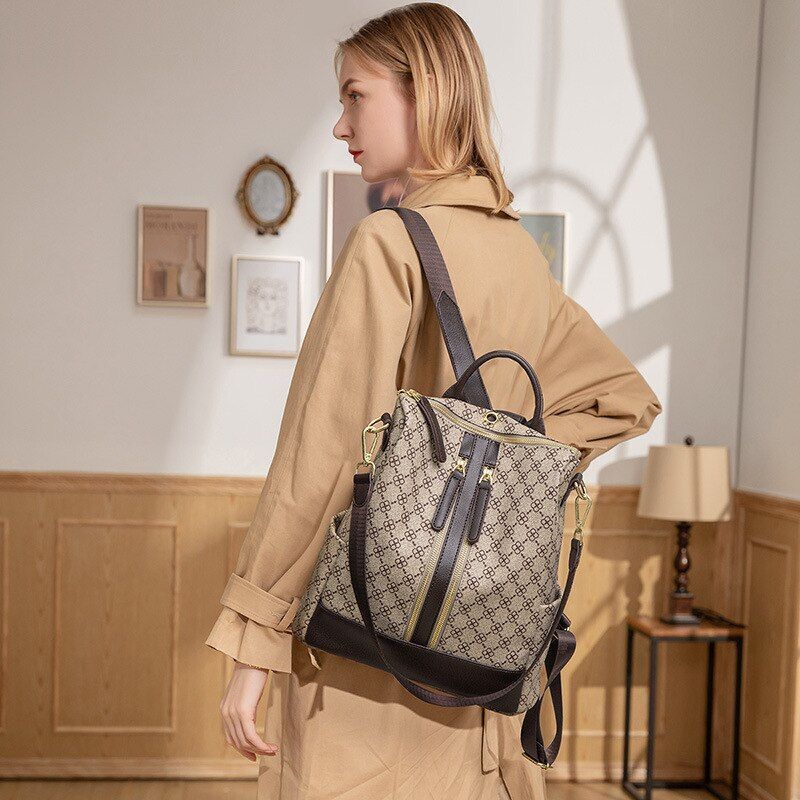 Backpack Ladies Bag Traveling Backpack Women Traveling Bag Large Geometric Purse