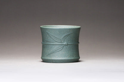 Puer Tea Real Yixing Zisha Tea Cup Marked Bamboo Relief Master Cup Of Tea China