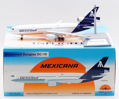 1:200 InFlight MEXICANA McDonnell Douglas DC-10-51 Plane Diecast Aircraft Model