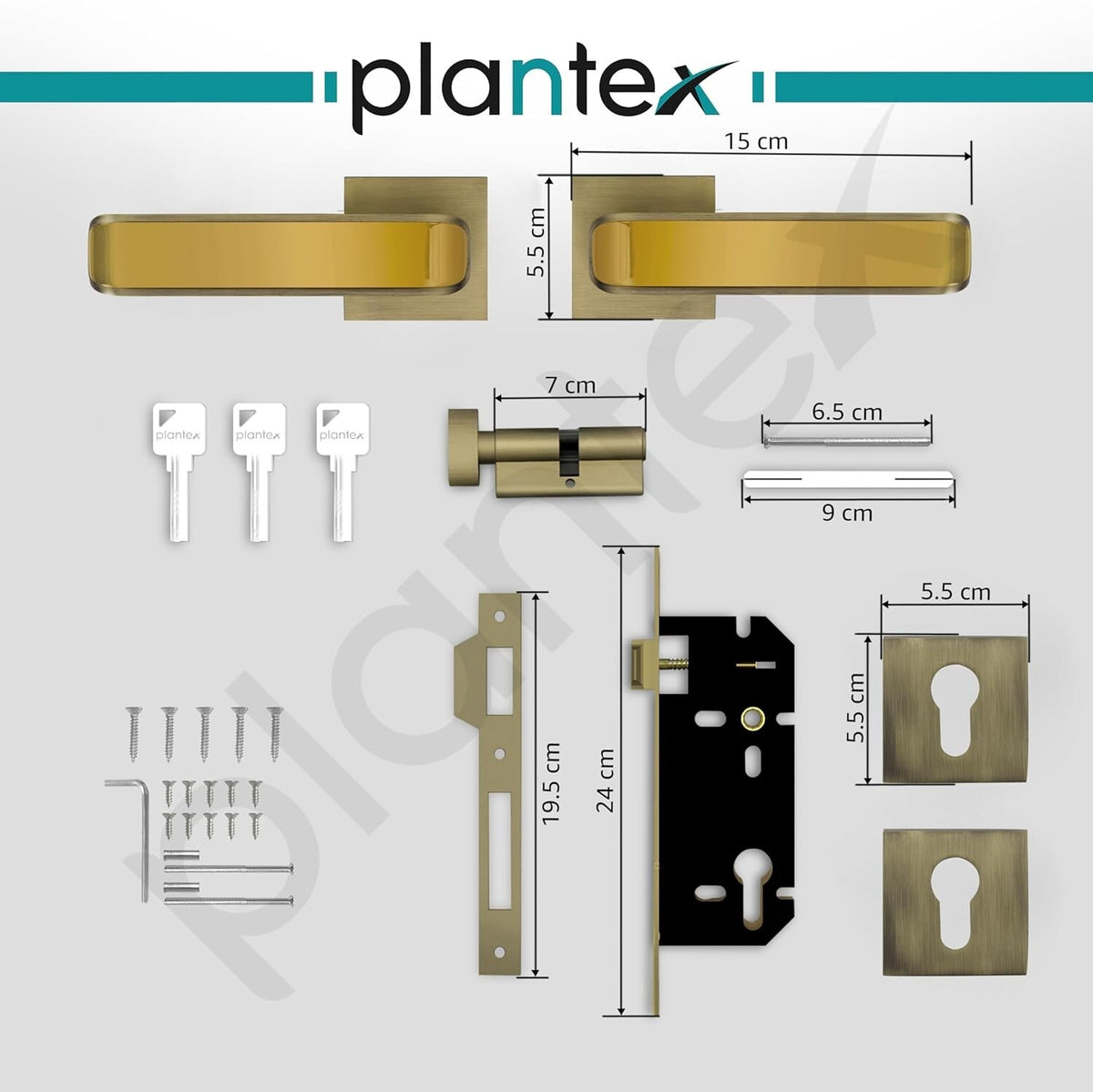 Heavy Duty Mortise Main Door Lock Set For Home With 3 Brass Keys