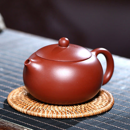 5.27" Yixing Purple Clay Teapots Xishi Tea Pot Ball Hole Filter Kettle Handmade