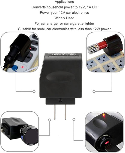 100-240V AC To 12V DC Car Cigarette Lighter Socket Power Adapter Converter LOT
