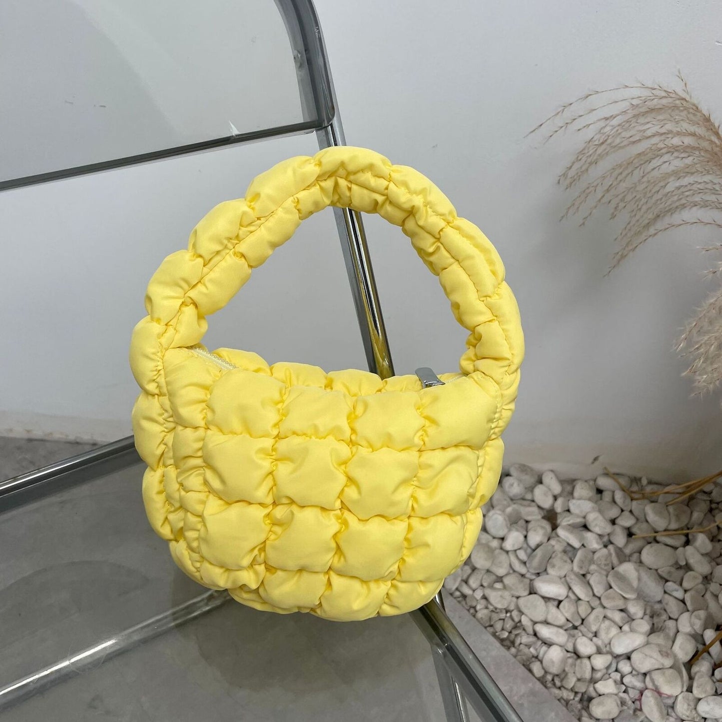 Quilted Shoulder Bag Pleated Cloud Shape Versatile Small Shoulder Handbag Totes