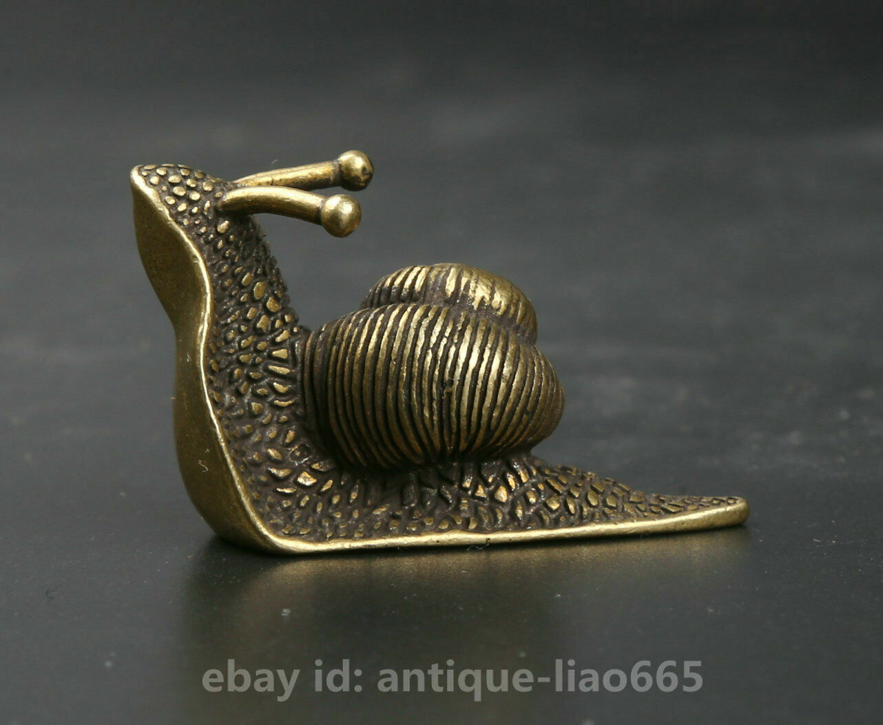 Collection Small Curio Bronze Exquisite Lovable Animal Snail Statue Table Deco