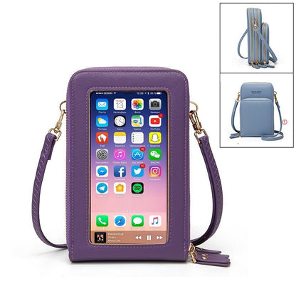 Women Leather Shoulder Bags Large Capacity Crossbody Bags Handbag Phone Purse
