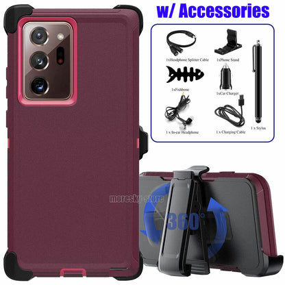 For Samsung Galaxy Note20 Ultra 5G Belt Holster Case Phone Cover + Accessories
