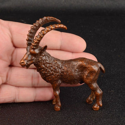 Collection Exquisite Chinese Copper sheep Statue figure tea pet table deco