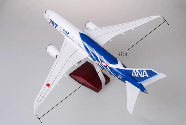 1:130 43CM ANA BOEING 787 Passenger Airplane Landing Gear Resin Aircraft Model