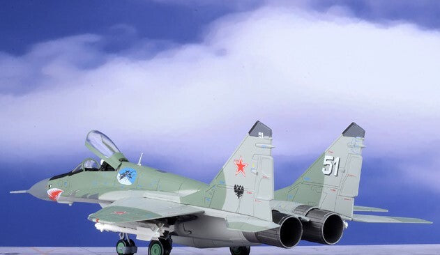 HM MIG-29 (9-13) Fulcrum-C White 51 1/72 DIECAST Aircraft Pre-builded Model